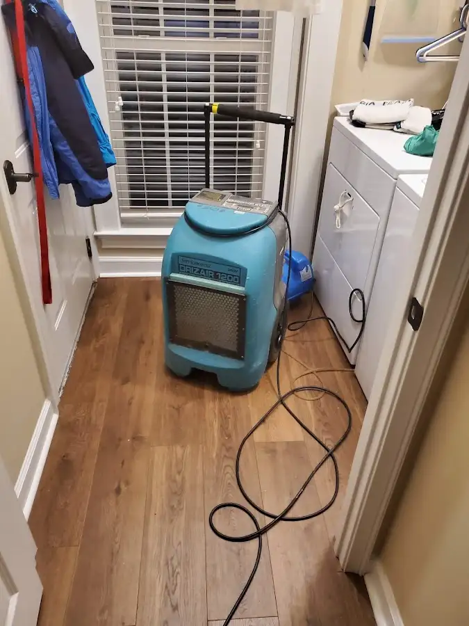 Commercial dehumidifier deployed for Flood Damage Cleanup in Wellington